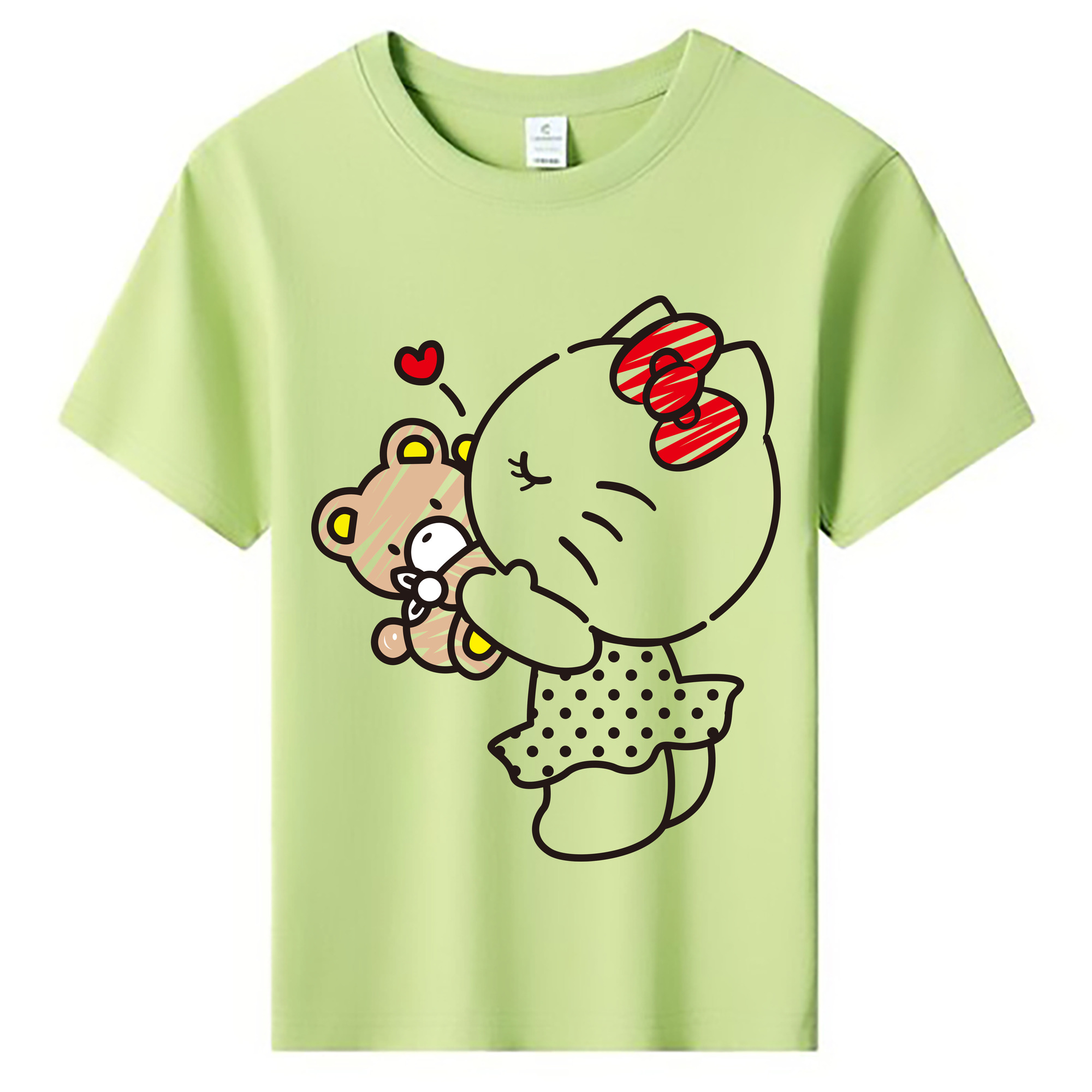（画像用） Hello Kitty ハローキティ 綿100％キッズTシャツ（フロントプリント）